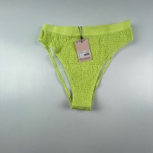 CRINKLE HIGH WAIST BIKINI BOTTOM
LIME
